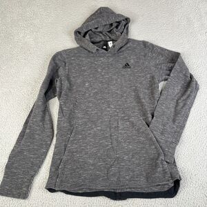 ADIDAS Sweatshirt Mens Small Gray Hoodie Pullover Heavyweight